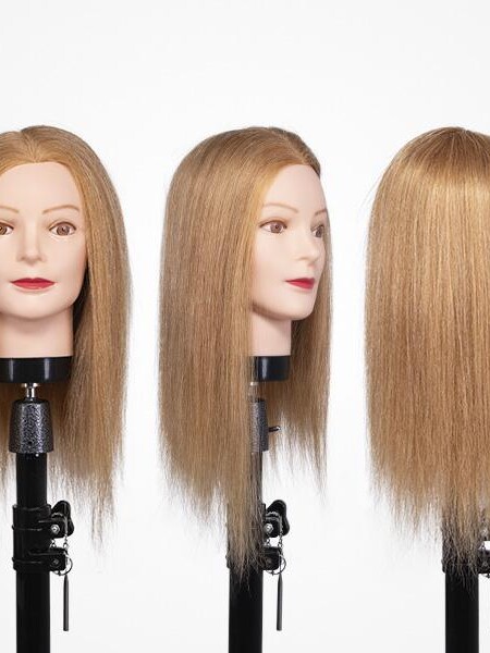 CABEZA MANIQUÍ CABELLO 100  HUMANO 18  RUBIO 45 CM
