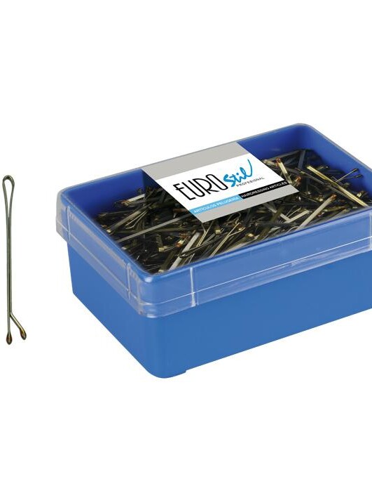 CAJA 300 CLIPS BOLA BRONCE EUROSTIL 50 MM