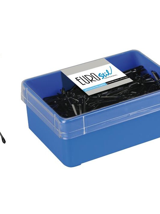 CAJA 300 CLIPS BOLA NEGRO EUROSTIL 50 MM